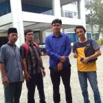 Ketua BPD Muhlis kedua dari kiri dan pengacara tiga dari kiri, serta warga Tojo Una Una yang mendampingi ke BPK Sulawesi Tengah. Foto: S. Wijaya