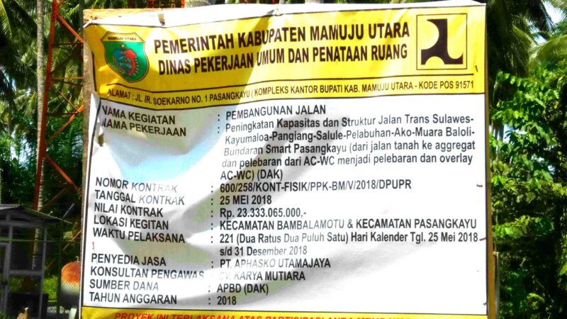 Tanggul Jalan Salule Ambruk, Sejumlah Anggota DPRD Pasangkayu Bersuara