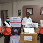 Penyerahan bantuan WVI kepada tim gugus tugas Covid19 di Tojo Una Una