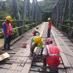 Perbaikan jembatan di Desa Sibea, Tolitoli