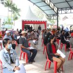 Vaksinasi di Taman GOR Palu