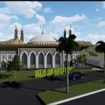 Gambar bangunan Masjid Jami Huntap satu