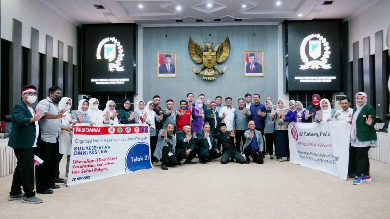Tolak RUU Omnibus Law Bidang Kesehatan, Dokter dan Nakes Minta Dukungan DPRD Sulteng 