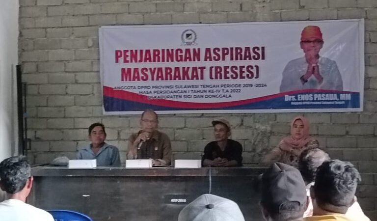 Enos Jaring Aspirasi Masyarakat di Sejumlah Desa di Kabupaten Donggala dan Kabupaten Sigi