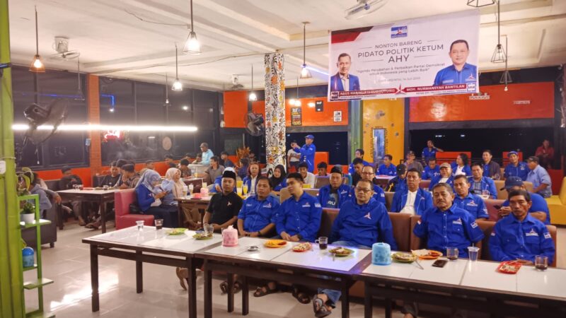 DPC Partai Demokrat Tolitoli Gelar Nonton Bareng Pidato Politik AHY Soroti Permasalahan Bangsa