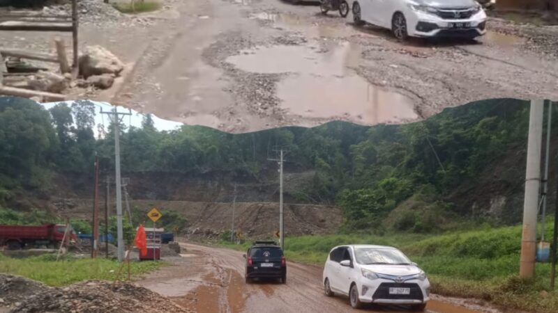 Warga Morowali Mengeluh Jalan Nasional Rusak Parah
