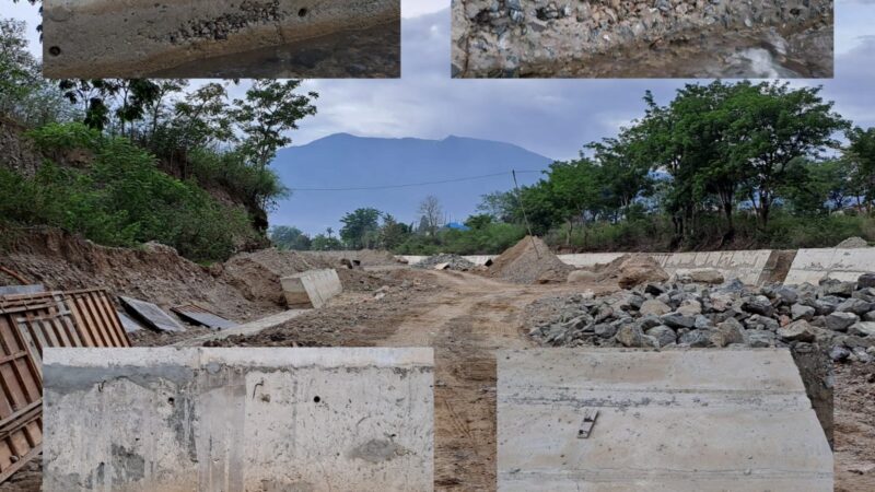 Perbaikan Sungai di Wilayah Kota Palu Dikerjakan PT SMS Disoal, Beton Berlubang dan Retak, BWSS III Palu Bilang Begini