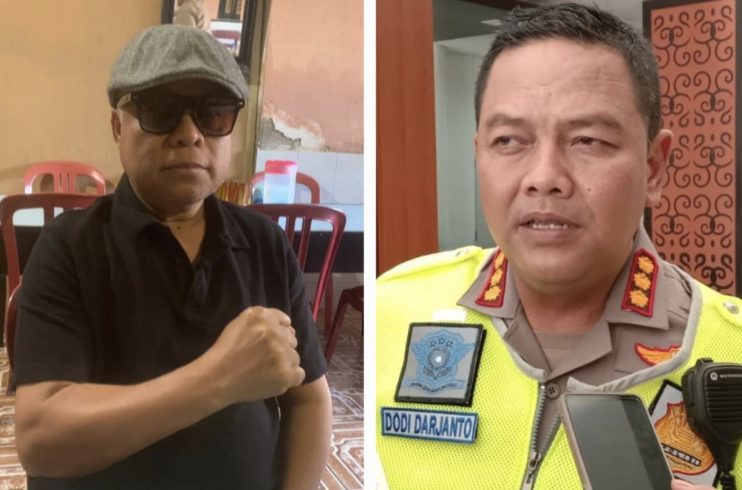 Sekretaris SMSI Sulteng, Andi Attas Abdullah, dan Ditlantas, Kombes Pol. Dodi Darjanto. Foto: IST