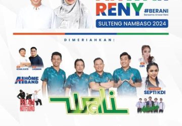 Band WALI Meriahkan Deklarasi Pasangan Anwar – Reny di Donggala 