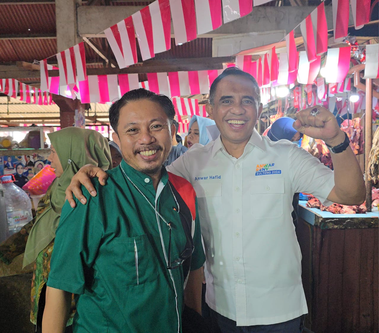 Andi Ridwan Bataraguru dan bakal calon Gubernur Sulteng, Anwar Hafid. Foto: IST