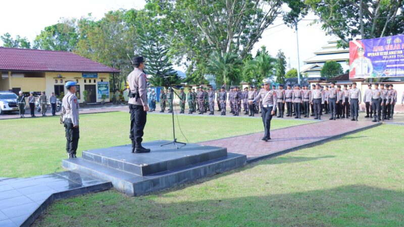 Polres Tolitoli Gelar Apel Pasukan Operasi Keselamatan Tinombala 2025