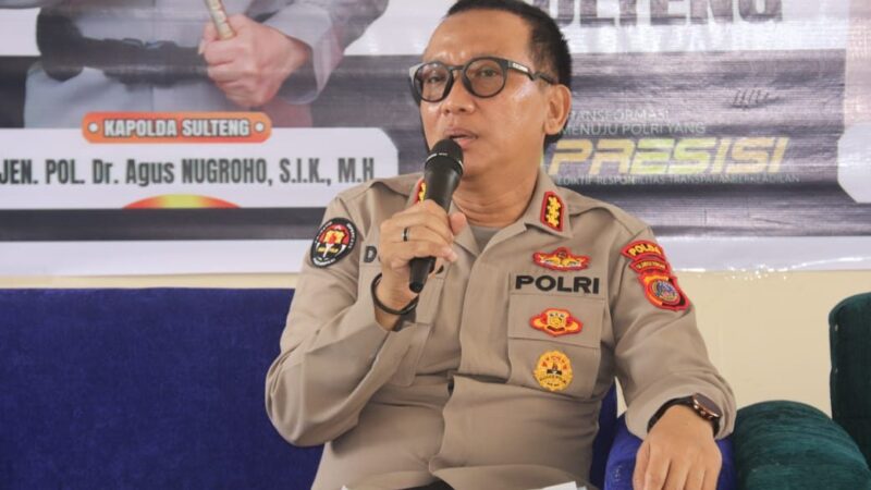 Polda Sulteng Tegaskan Komitmen Tertibkan Tambang Emas Ilegal