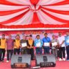 Olahraga Bersama HUT Bhayangkara Ke – 79 Polda Sulteng; Jurnalis, TNI, dan Polri Raih Tiket Umroh 