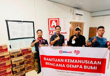 Ringankan Beban Korban Pascagempa di Kabupaten Sigi, Alfamidi Palu Distribusikan Logistik ke Desa Kaleke