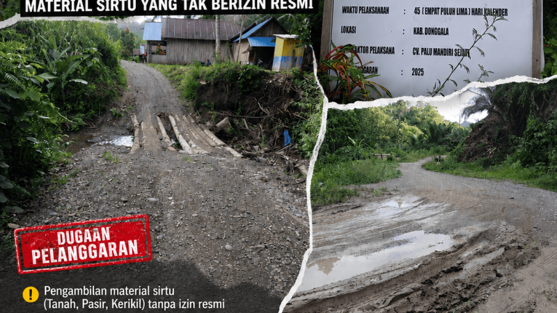 Aparat Diminta Usut Dugaan Penggunaan Quarry Tak Berizin pada Proyek Jalan Tanampulu-Malino di Donggala, FPPD: Tak Ada Temuan BPK Bukan Berarti Bebas dari Pelanggaran Hukum